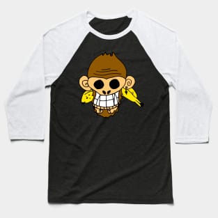 ONE PIECE Inspired Jolly Roger Pirate flag but its an ape monkey Baseball T-Shirt